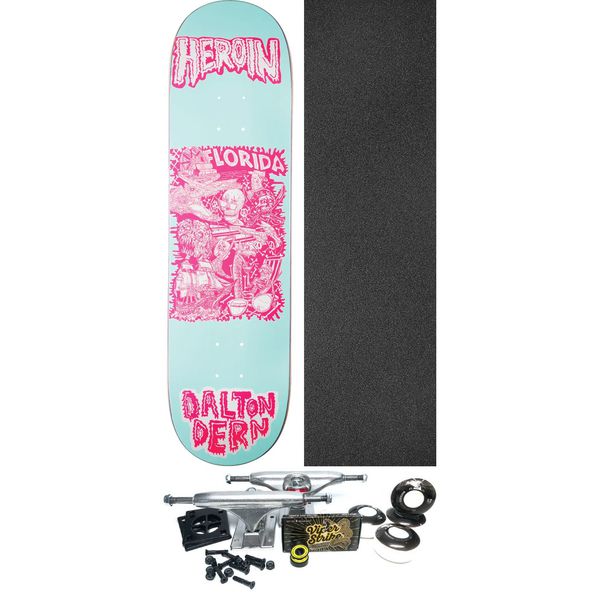 Heroin Skateboards Dalton Dern Allegory Of Fear Skateboard Deck - 8.5" x 32" - Complete Skateboard Bundle